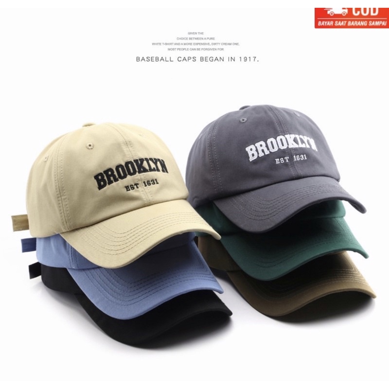 Topi Baseball Pria wanita dewasa bordir Brooklynnnn termurah