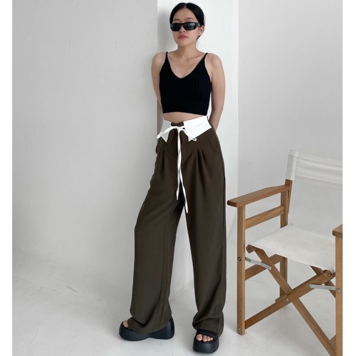 Ketlin Pants Kulot Highwaist Polos Twiscone