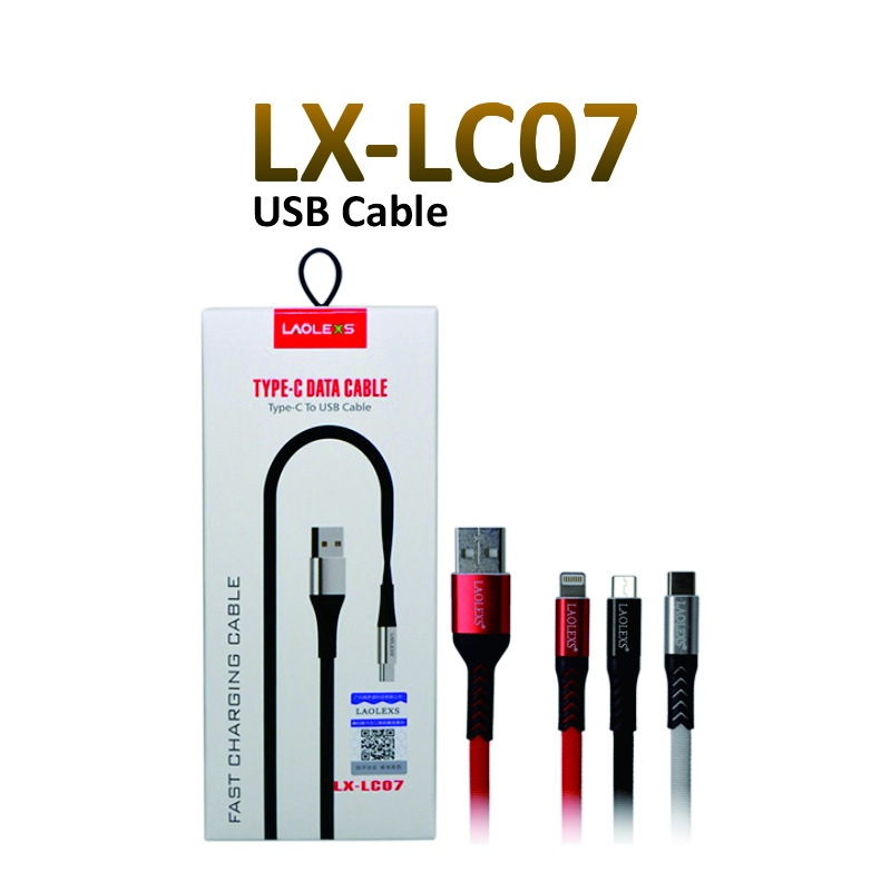 Kabel Data LAOLEXS LX-LC08 V8 FastCharging 2.4A (Garansi Resmi 12 Bulan) terbaikkk