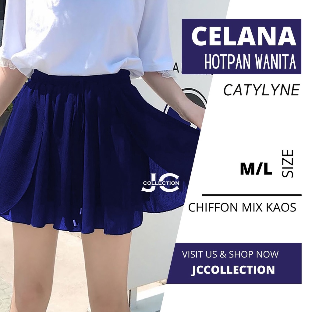 Rocela Rok Celana Pendek Sifon Casual Pants Korea Style Catlyne / Hotpants Korea -JCCollections