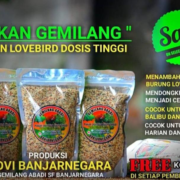 MENARIK Gemilang Abadi Pakan Burung Lovebird Gemilang Abadi Banjarnegara