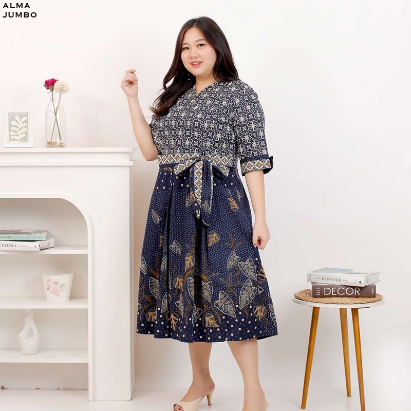 Evercloth Alma Dress Batik Wanita Terusan Batik Couple Modern Kebaya Couple Set Seragam Family