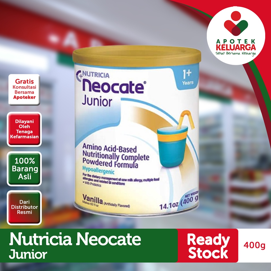 SUSU NEOCATE JUNIOR 400 GRAM #SUSU ALERGI PROTEIN #SUSU ALERGI ANAK#SUSU MEDIS KHUSUS #SUSU MEDIS KH