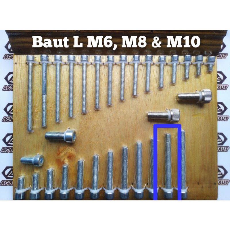 Baut  L M8x65 Baja 8.8 Galvanis / Baut Socket / Baut L 8 x 65 Baja (Baut 12)