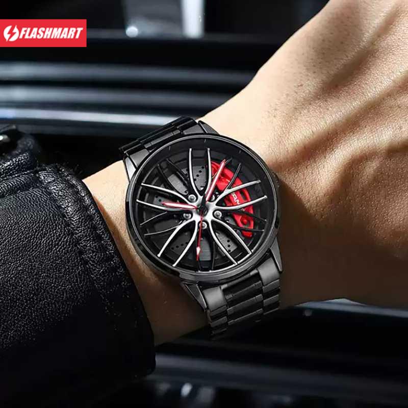 Flashmart Jam Tangan Pria Strap Stainless Steel - AMG-488