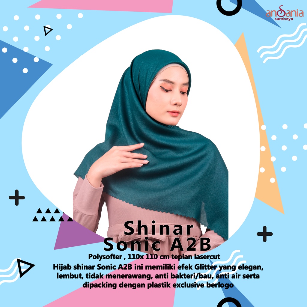 JILBAB SEGIEMPAT SHINAR LASERCUT ANTI AIR & BAKTERI BY ANSANIA / HIJAB SHINAR SONIC ANSANIA