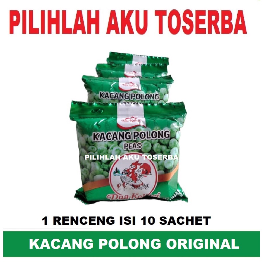 Dua Kelinci KACANG POLONG ORIGINAL - ( HARGA PER RENCENG )