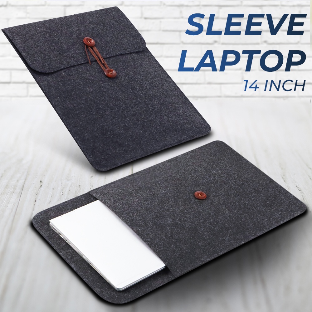 Sleeve Case Laptop Tablet Macbook Pro Ultra-Thin 2 mm 14 Inch - RE214 - Black