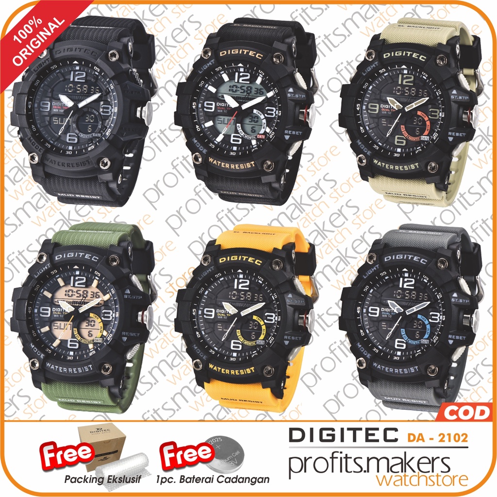 DIGITEC DA 2102 / DA-2102 / DA2102 DG Watch Jam Tangan ORIGINAL