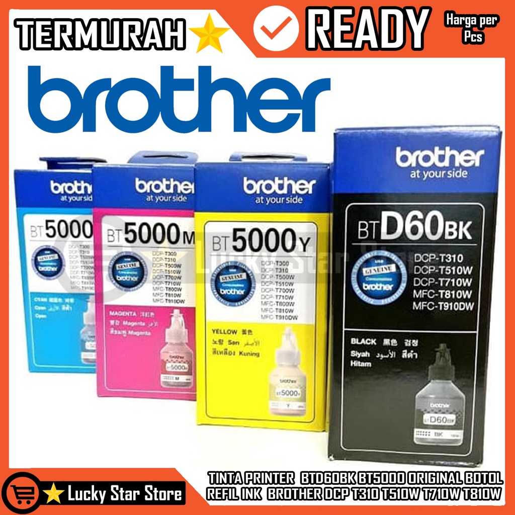 Brother Btd60bk Bt5000 Refill Ink For Printer Dcp T310 T510w T710w T810w T- 420w Tinta Reffil Pewarn