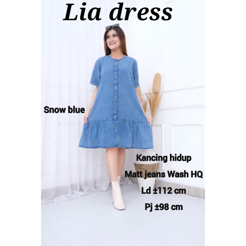 LD JUMBO 112!! LIA DRESS MATT JEANS WASH HQ