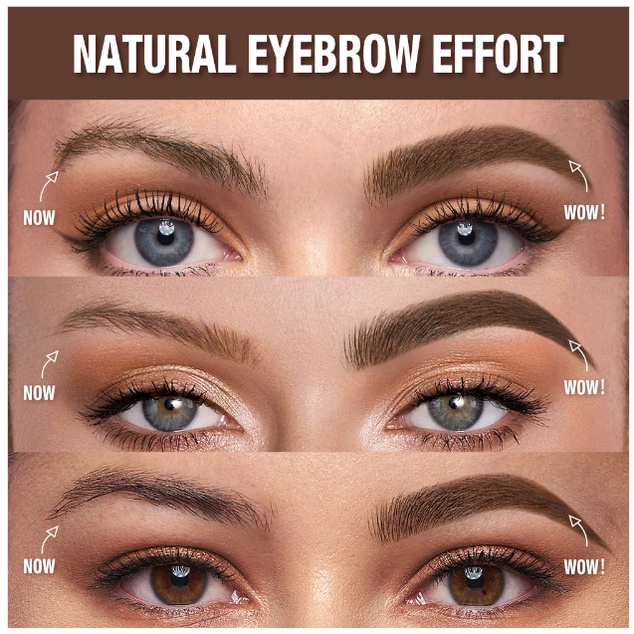 O.TWO.O Lasting Browfun Cushion Eyebrow Powder - Eyebrow Cushion Stamp Waterproof 1 Step Brow Stamp Long Lasting Eyes Makeup With Spoolie Brush