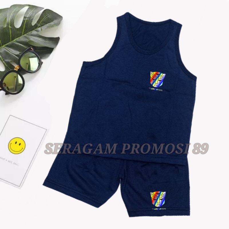 Setelan Singlet Anak Laki-laki TRANSFORMERSS 2-10 Tahun / Setelan Anak-Anak Unisex