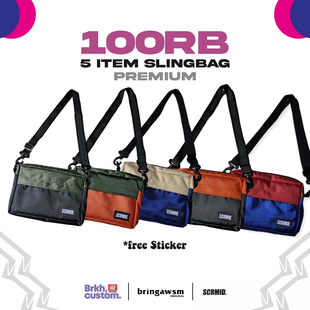 TAS POLOS PREMIUM 100 K GET 5 PCS TAS DISTRO TAS MURAH LOCALPRIDE BRKHCUSTOM