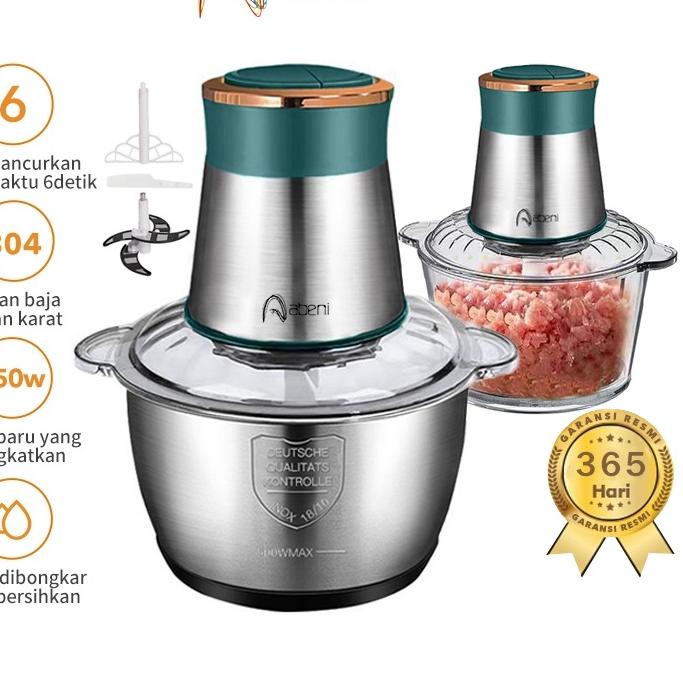 ♖ Abeni Penggiling Daging Serbaguna/Sepenuhnya otomatis Meat Grinder chopper 2L  blender Chopperdagi