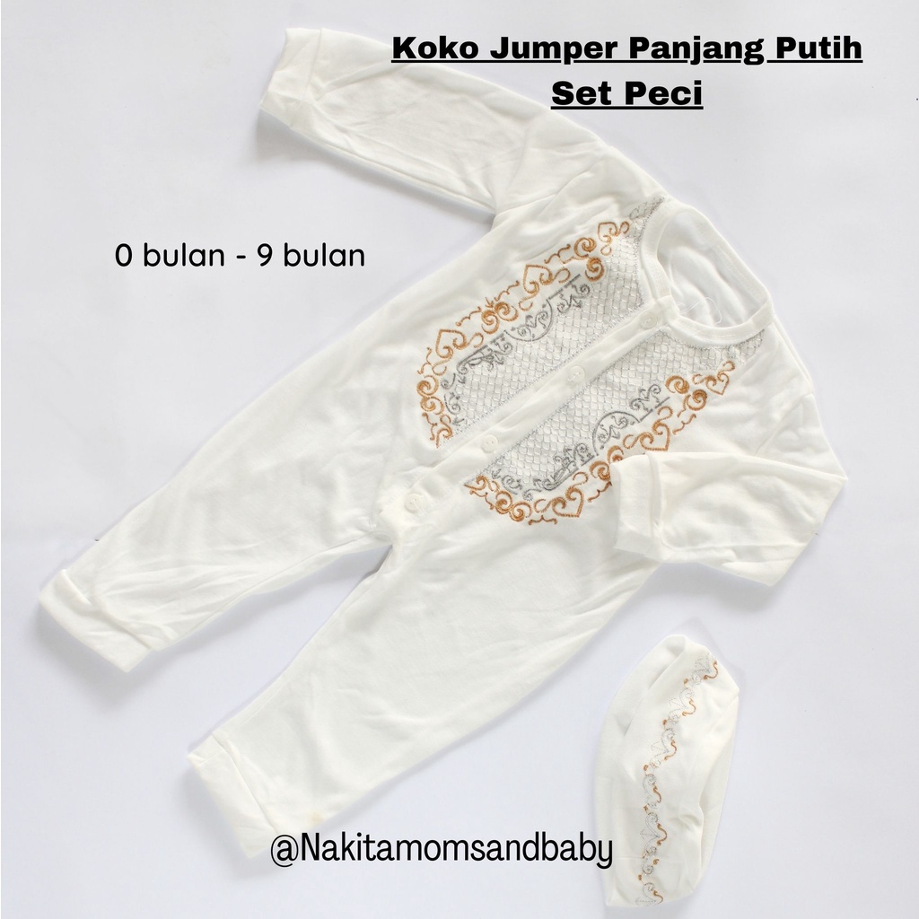 Baju Koko bayi plus peci Jumper koko bayi baju muslim bayi SNI Sale 7.7