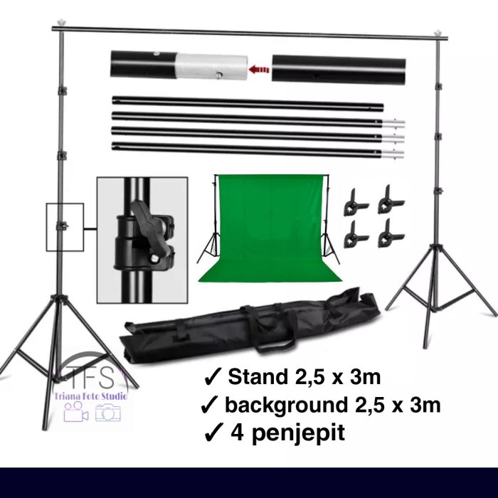 Terlaris Stand 2,5 X 3M Dan Paket Green Screen
