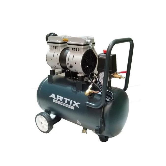 Mesin Kompresor Angin Oilless Listrik 0.75 HP 24 Liter OA0724 ARTIX / Air Compressor Portable Oiless 3/4 HP 24L OA0724 ARTIX