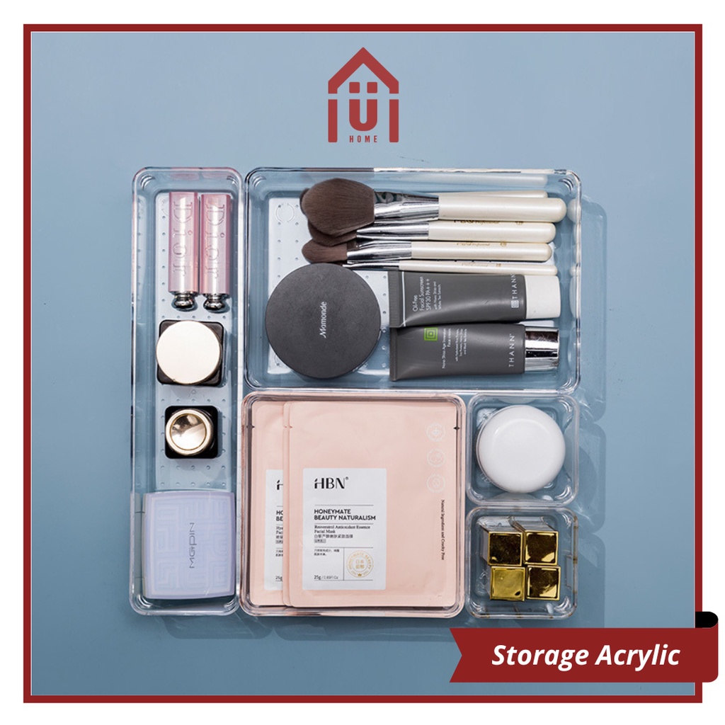 UNISO - STORAGE ACRYLIC SERBAGUNA | STORAGE BOX ACRYLIC MULTIFUNGSI | DRAWER BASKET | BOX PENYIMPANAN SERBAGUNA