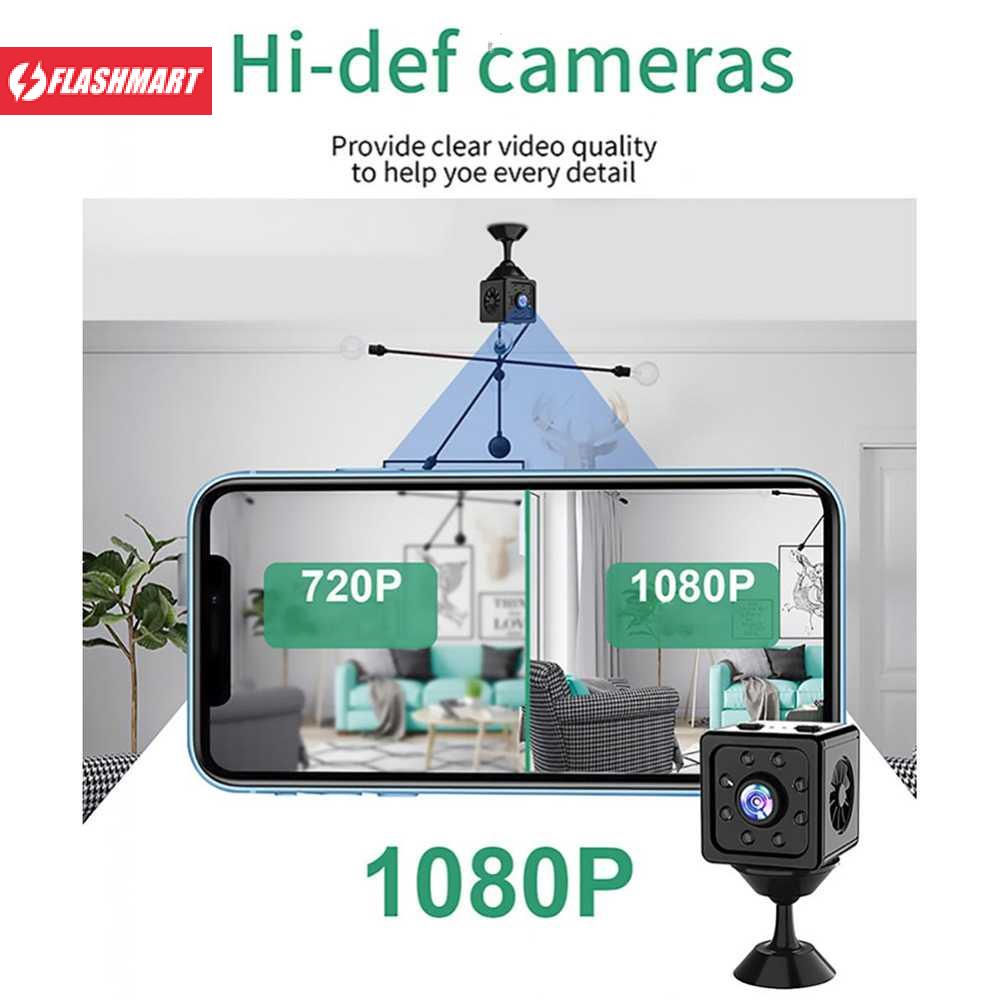 Flashmart Mini WiFi IP Camera CCTV IR Sensor 1080P - K13