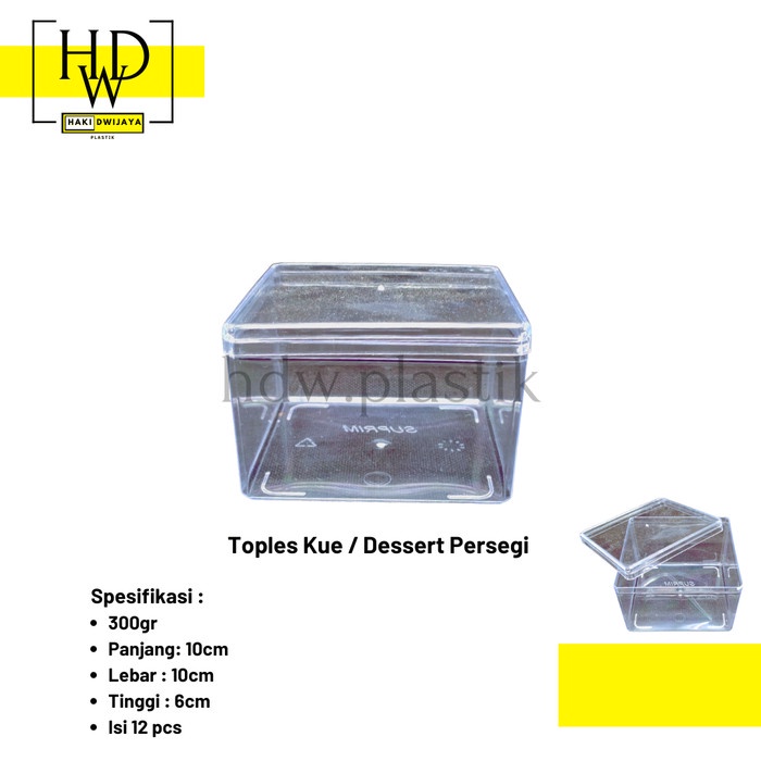 '+'+'+'+] Toples Dessert Box 10x10cm - Suprim