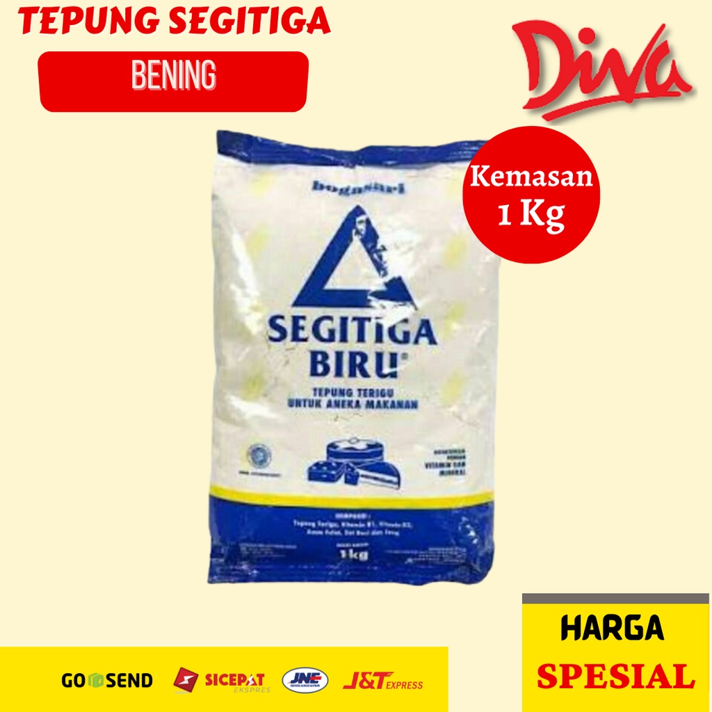 

[1kg] Tepung Segitiga Bening kemasan Original | Segitiga Biru