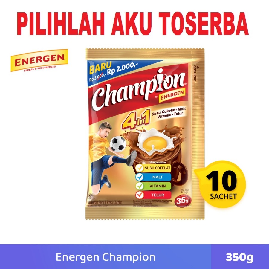 Energen CHAMPION Minuman Coklat - ( HARGA 1 DUS )