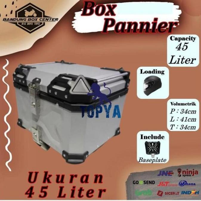 Box Motor Panier Box Pannier Box Almunium 45 Liter Alumunium Top Box
