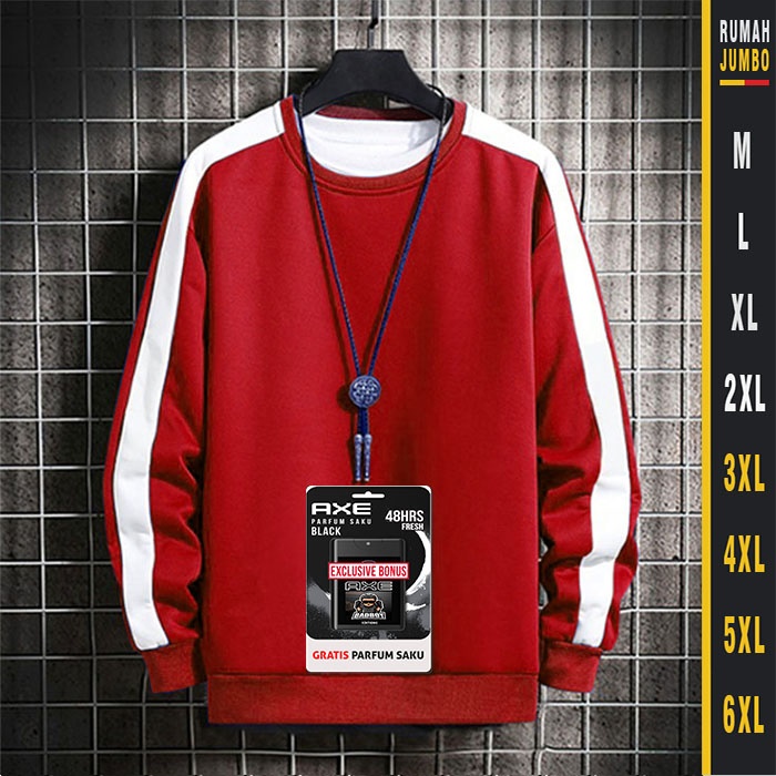 Sweater Pria Kombinasi Oversize XXL - 6XL Switer Big Size