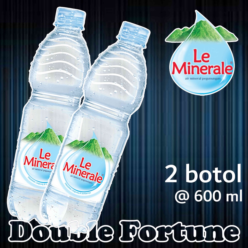 LE MINERALE 600ml  x 2 botol     AIR MINERAL AIR MINUM KEMASAN BOTOL