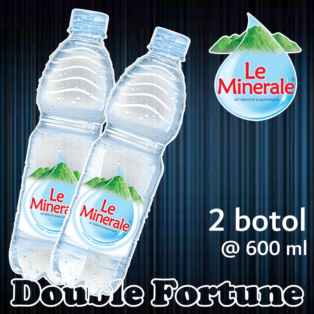 

LE MINERALE 600ml x 2 botol AIR MINERAL AIR MINUM KEMASAN BOTOL