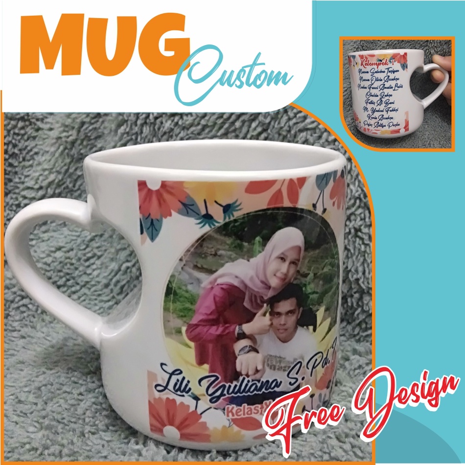 𝗠𝗨𝗚 𝗖𝗨𝗦𝗧𝗢𝗠 𝗛𝗔𝗦𝗜𝗟 𝗧𝗔𝗝𝗔𝗠 II Mug Couple/Souvenir Wisuda/Toko/Lebaran/Ulang Tahun/dll