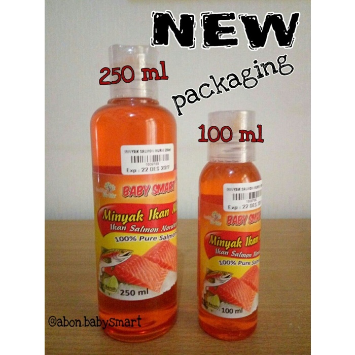 

MINYAK IKAN SALMON ASLI 100% SALMON OIL BABY SMART KEMASAN BARU 250ML