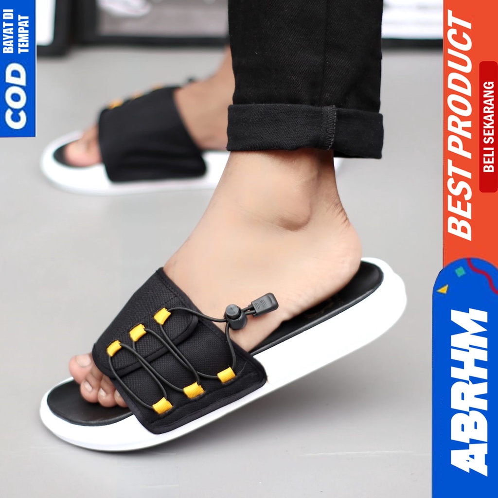 Sandal Slide Pria Sandal Slop Pria Sendal Selop Cowok / Cowo Ori Distro Sandal Selop Keren Kekinian