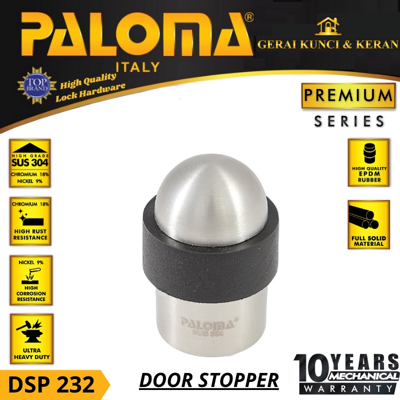 DOOR STOPPER Penahan Pintu  PALOMA DSP 232 FLOOR KARET LANTAI