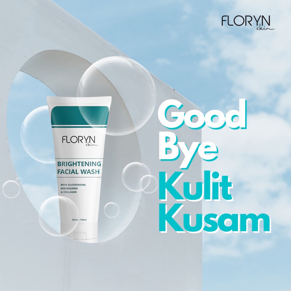 FLorryn Bright Stuff Face Wash - Sabun Muka Cerah Glowing Anti Kusam Care Pemutih Wajah Serum Wajah | 24K Gold | Hydrating | Acne | Brightening | Peeling | Midnight Serum BPOM