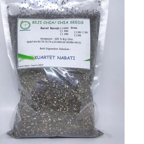 

✵ 1000gr Organic Black Chia Seeds - Biji Chia Hitam Organik - USDA Certified Organic ♥