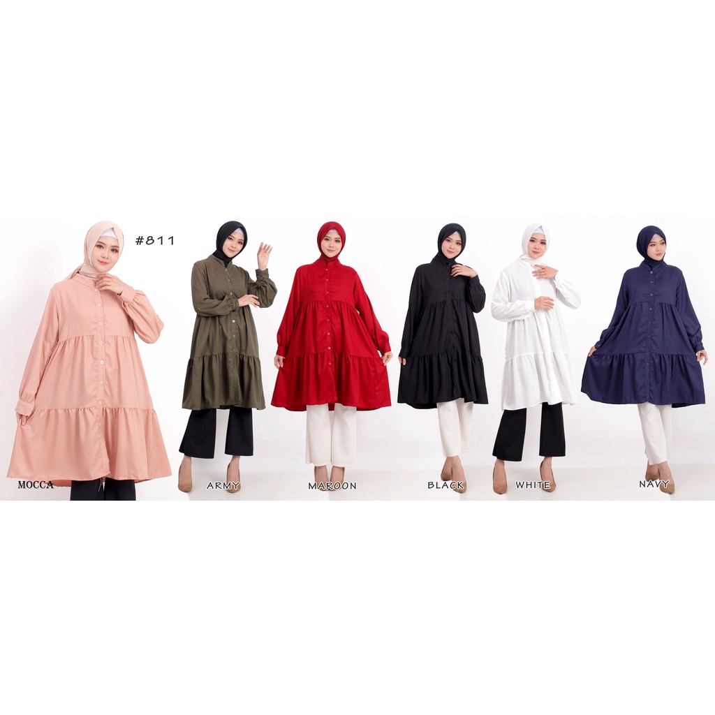 LONG TUNIK WANITA BUSUI KEMEJA LONG TUNIK WANITA 811