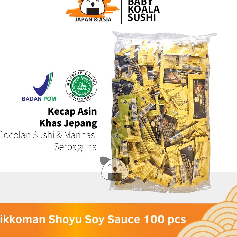 

☂ KIKKOMAN Shoyu Kecap Asin Jepang Sachet 5ml x Halal ✰