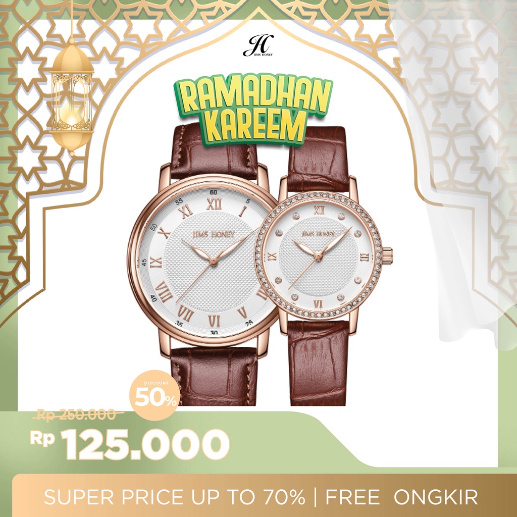 JIMS HONEY JHW 06 JAM TANGAN COUPLE ANTI AIR (FREE EXCLUSIVE BOX)