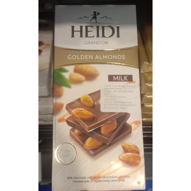 

Coklat Heidi grandor almond milk 100g