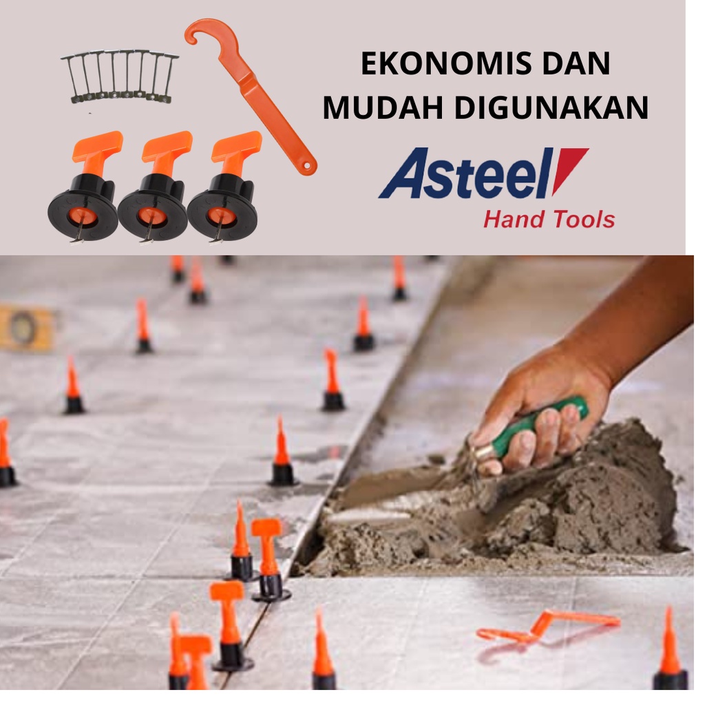 ASTEEL Alat Perata Keramik Perata Granit Tipe Putar  Pin 1.5mm murah Tile leveling keramik Tile leveling system / spacer keramik granit / spacer nat keramik granit