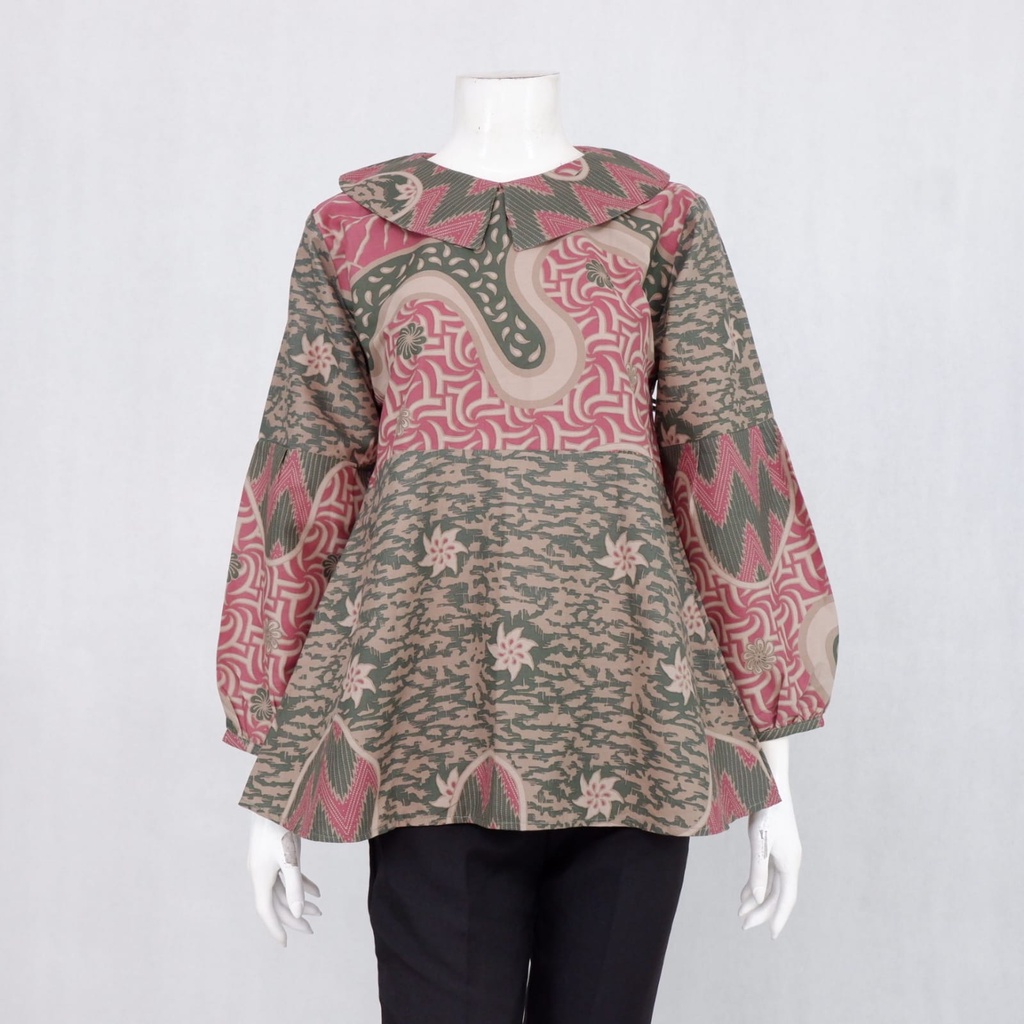 Nayaka Blus Najwa Colour | Atasan Batik Wanita Model Simpel