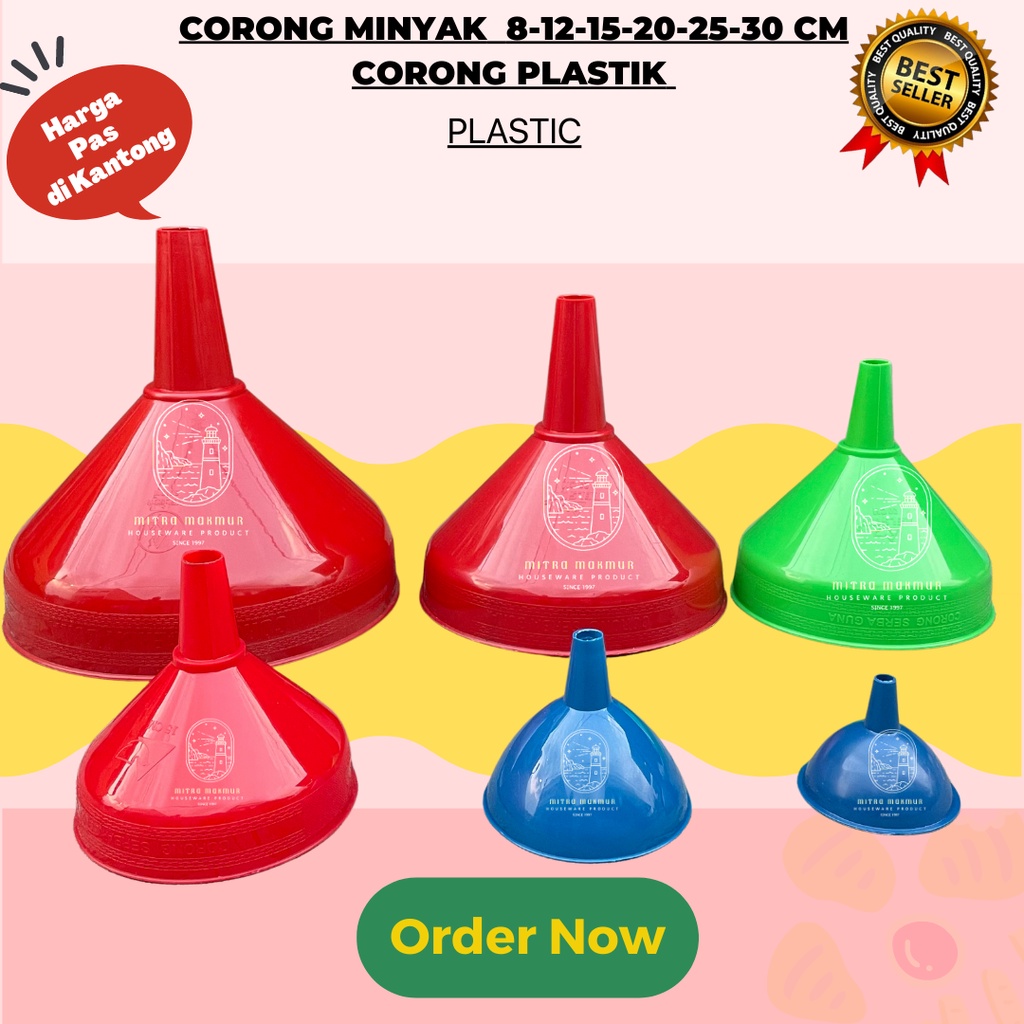 SALE!! CORONG MINYAK PLASTIK / CORONG BENSIN / CORONG AIR / CORONG 8-12-15-20-25-30 CM