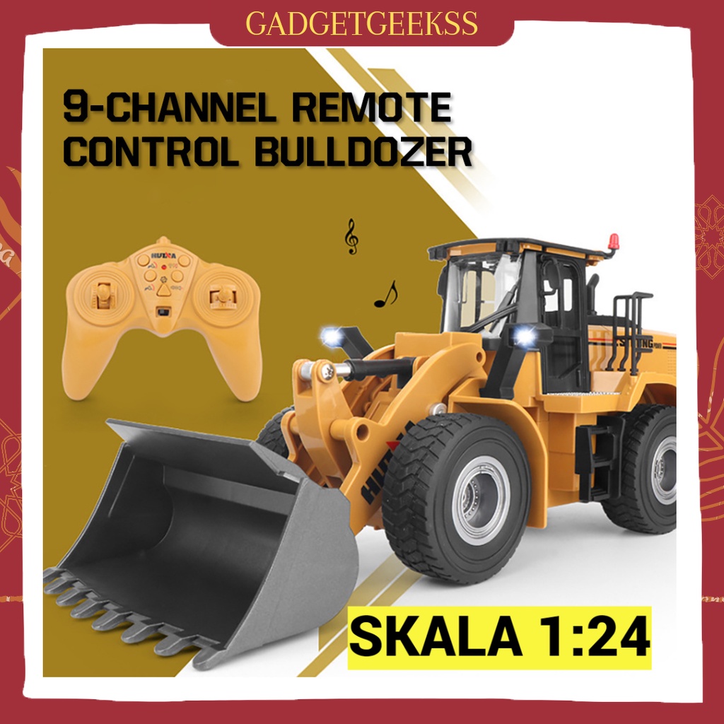 Huina 1567 RC Wheel Loader Bulldozer RC Alat Berat Heavy Truck