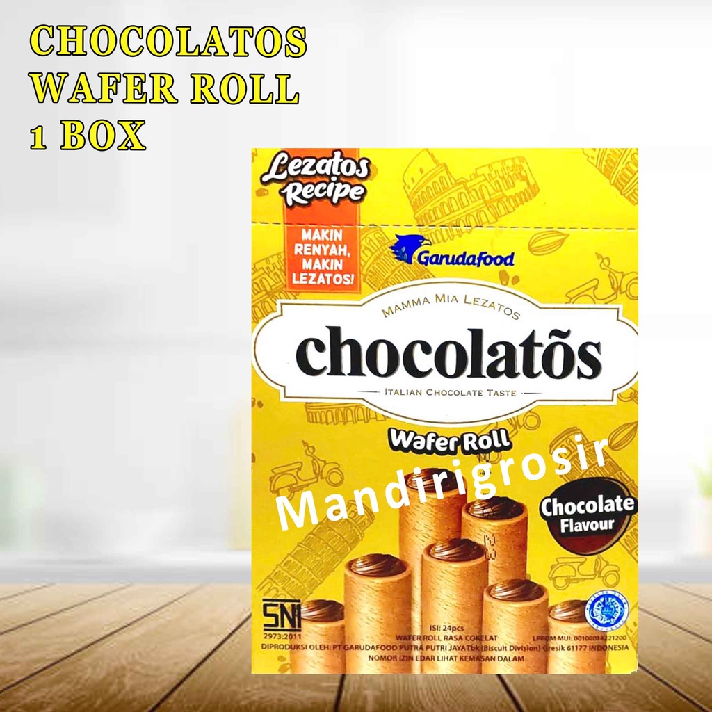 CHOCOLATOS WAFER ROLL 8,5g MIN 1 BOX 24pcs