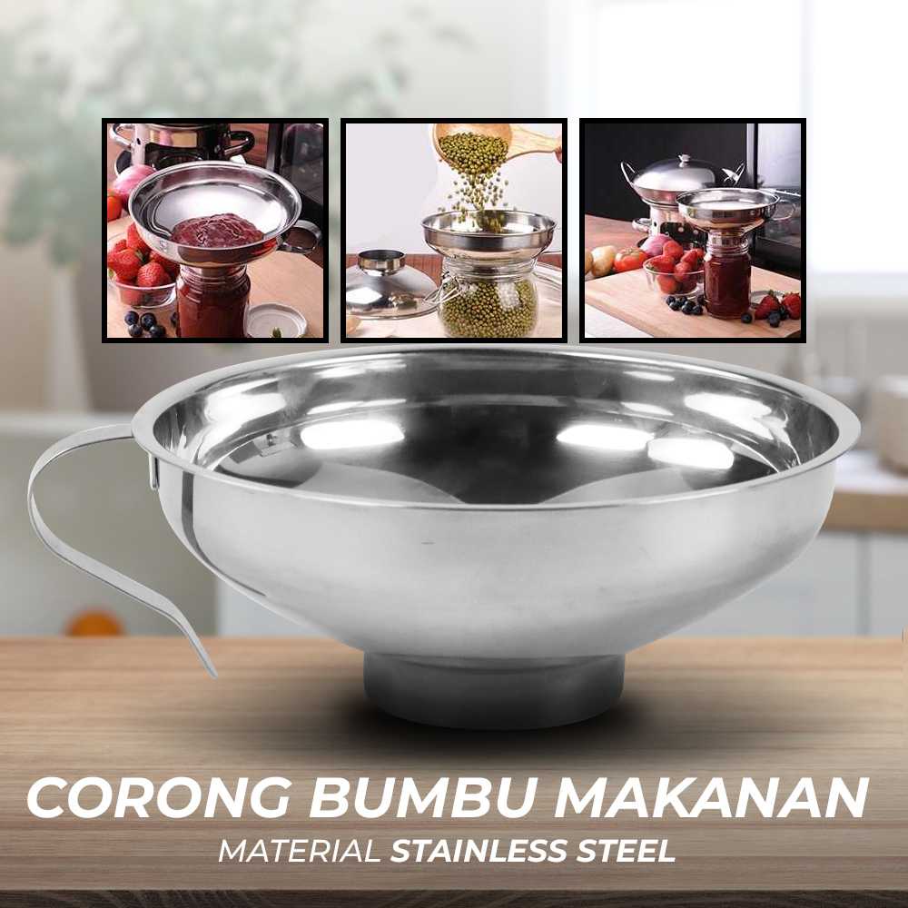 Corong Bumbu Makanan Wide Mouth Funnel Gagang Egnonomis Perlengkapan Dapur Corong Material Berkualitas