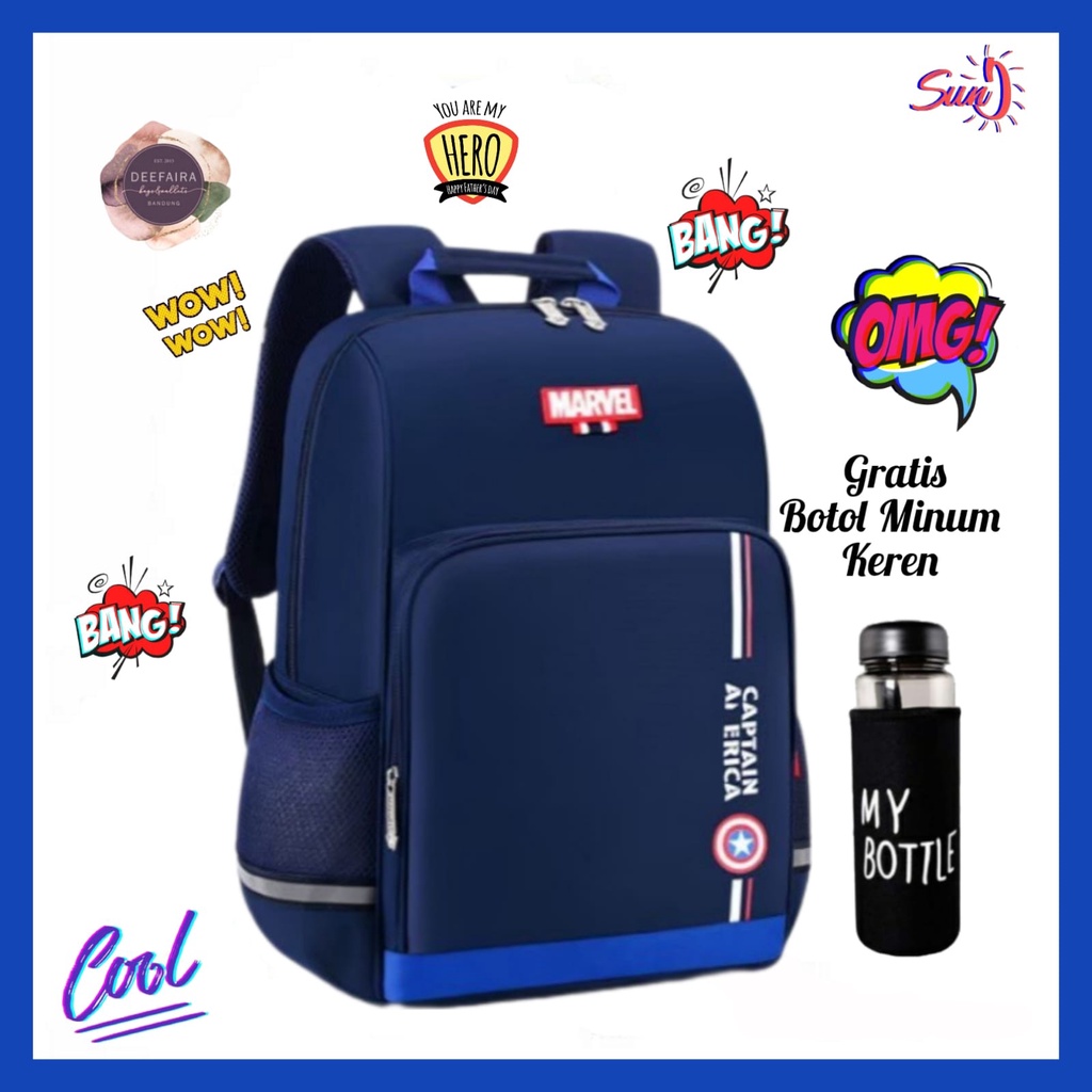 Tas Ransel Anak Remaja Sd Smp &amp; Sma Mvrlx Gratis Botol Minum Keren