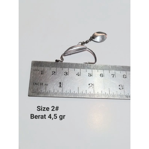 Worm hook bigos lure seri 8015 size 2#