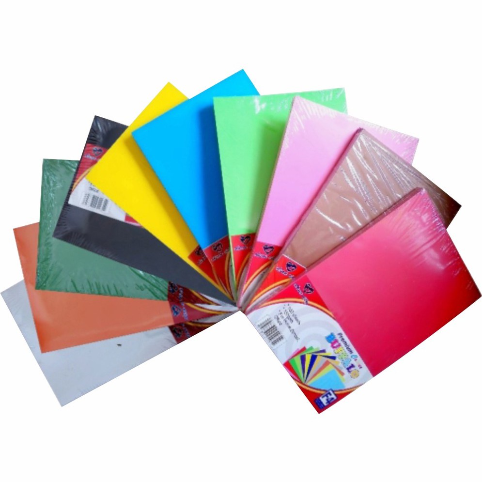 Kertas Buffalo WARNA - Per Pack 1 Warna isi 100 Sheet 150GSM